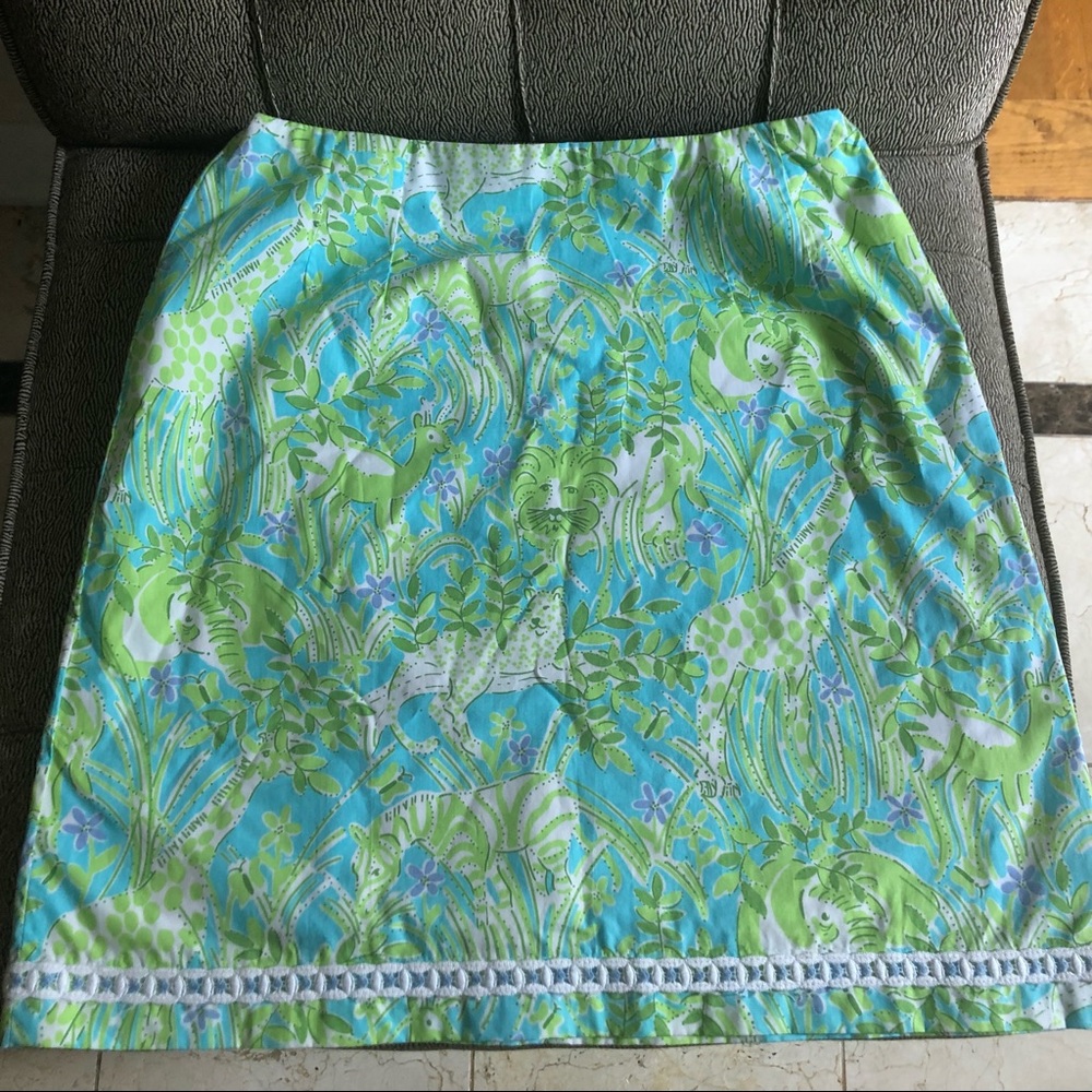 Lilly Pulitzer “Jungle” Print Cotton Skirt 6